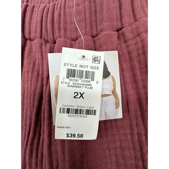 Style Not Size For Jeni Capri Pants 2X Terra Cotta Slubbed Cotton NEW MSRP $40 - Picture 6 of 12